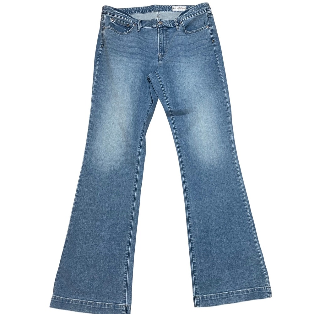 GAP Long Lean Reissue Low Rise Flare Jeans Light Wash Size 33/16 Tall